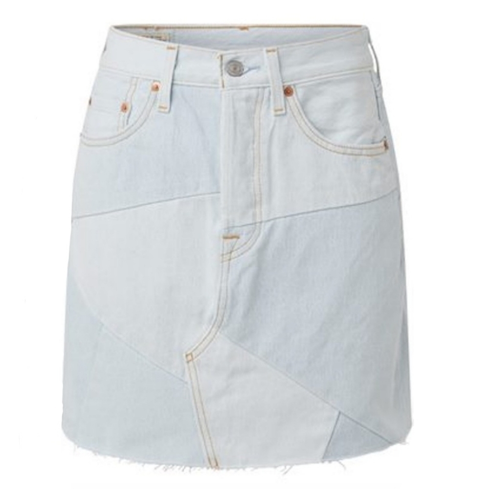 Levi's Premium Patchwork Light Wash High-Waisted … - image 1